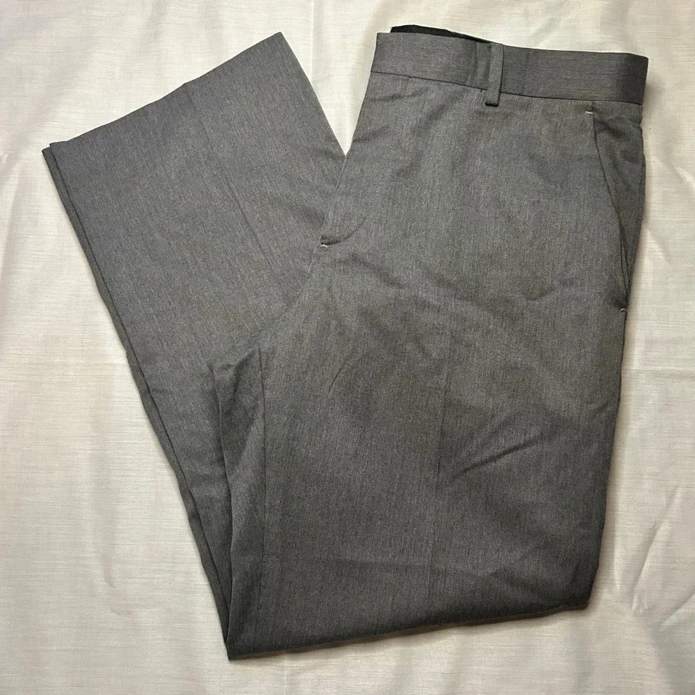 Banana Republic Dress Pants Mens 35x30 Light Gray Classic Fit Flat Front